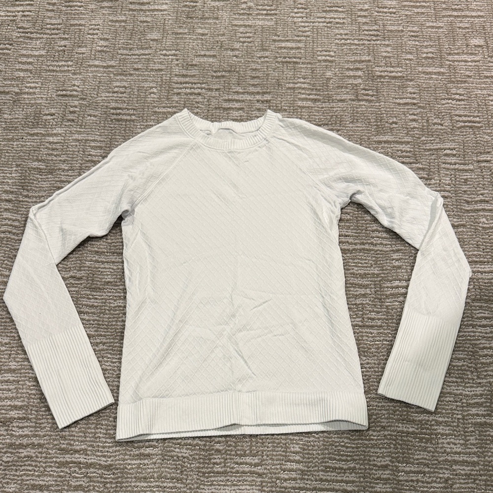Lululemon White Long Sleeve Tee